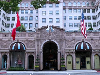 Beverly Wilshire, a Four Seasons Hotel, a Beverly Hills hotel located near Rodeo Drive in the heart of the Beverly Hills business district. [Photo Credit: LAtourist.com]