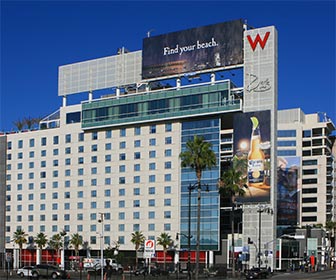 The W Hollywood at Hollywood Boulevard and Vine Street in Los Angeles. [Photo Credit: LAtourist.com]