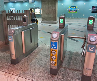 Accessible Turnstile at Hollywood and Highland Metro Train Station. [Photo Credit: LAtourist.com]