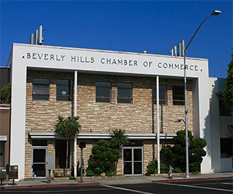 Beverly Hills Chamber of Commerce on South Beverly Drive. [Photo Credit: LAtourist.com]