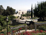 A fountain on the grounds of Greystone Mansion in Beverly Hills