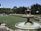 A fountain on the grounds of Greystone Mansion in Beverly Hills