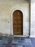 A side door on the grounds of Greystone Mansion in Beverly Hills