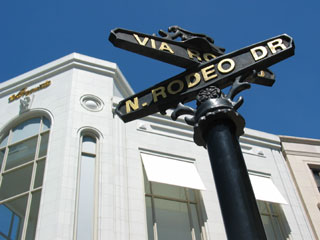 Via Rodeo (Rodeo Drive) luxury shopping street, with Beverly