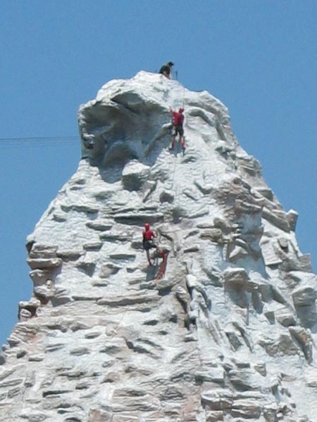 Climbers on the Matterhorn at Disneyland