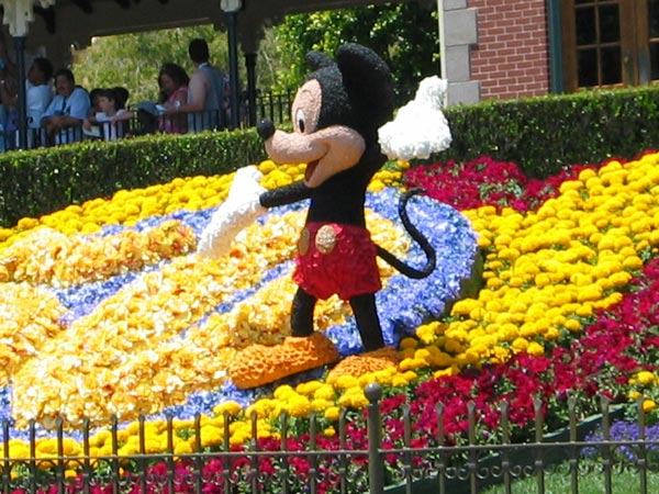 Mickey Mouse at Disneyland Entrance