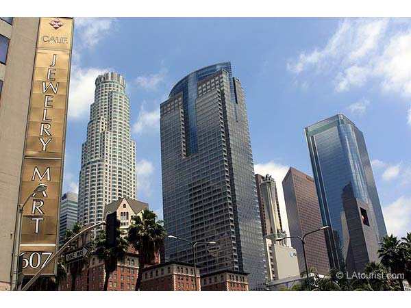 L.A. Financial District, as seen from the  Jewely District