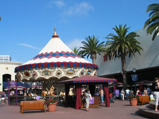 Carousel at Fashion Island shopping district in Newport Beach. [Photo Credit: LAtourist.com]