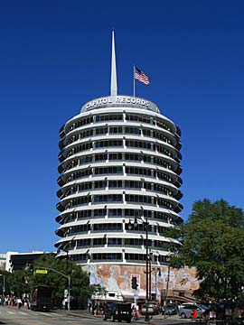 Capitol Records on Vine Street near Hollywood Boulevard in Los Angeles, California. [Photo Credit: LAtourist.com]