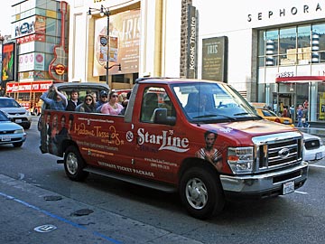 StarLine Tours on Hollywood Boulevard. [Photo Credit: LAtourist.com]