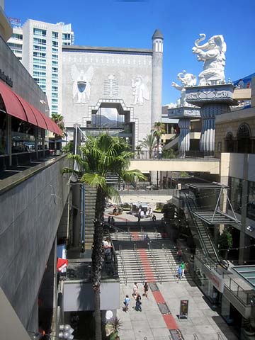 Steps leading from Hollywood Boulevard to the Ovation Hollywood Shopping Complex. [Photo Credit: LAtourist.com]