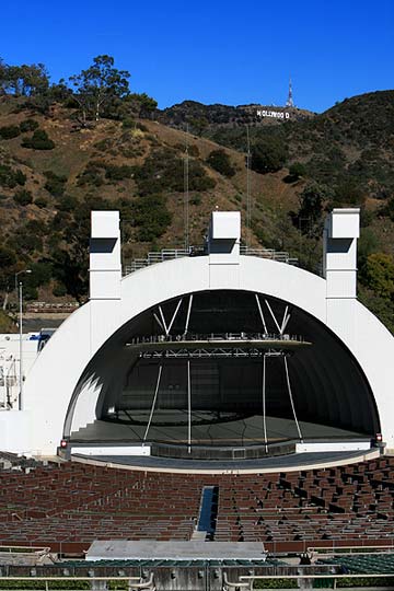 Hollywood Bowl, with the Hollywood Sign in the background. [Photo Credit: LAtourist.com]