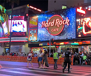 Hard Rock Cafe on Hollywood Boulevard in Los Angeles. [Photo Credit: LAtourist.com]