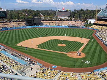 Baseball game at Dodger Stadium. [Photo Credit: LAtourist.com]