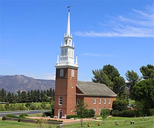 Replica of the Old North Church at Forest Lawn, Hollywood Hills. [Photo Credit: LAtourist.com]