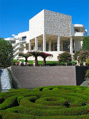 Garden and museum wing at the Getty Center in West L.A. [Photo Credit: LAtourist.com]