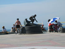 Statue at the Hermosa Beach Pier. [Photo Credit: LAtourist.com]