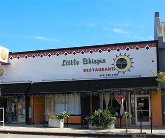 Little Ethiopia Restaurant on Fairfax Avenue, Los Angeles. [Photo Credit: LAtourist.com]