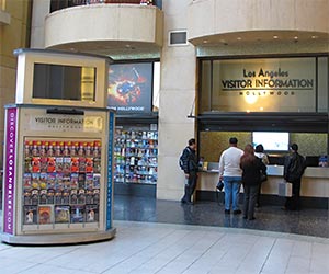 Los Angeles Visitor Information Center at Hollywood & Highland Center on Hollywood Boulevard. [Photo Credit: LAtourist.com]