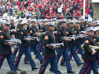 United States Marine Band at the Tournament of Roses Parade in Pasadena. [Photo Credit: LAtourist.com]