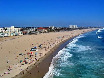 Santa Monica Beach near the Santa Monica Pier. [Photo Credit: LAtourist.com]