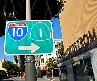 I-10 Freeway and PCH Sign in Santa Monica. [Photo Credit: LAtourist.com]