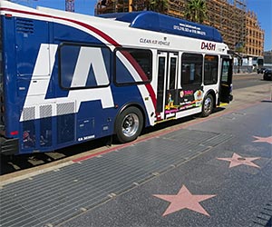 DASH Bus on Hollywood Boulevard. [Photo Credit: LAtourist.com]