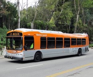 Metro Bus near the campus of UCLA. [Photo Credit: LAtourist.com]