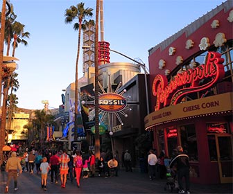 Stores and Restaurants at CityWalk Hollywood near Universal Studios. [Photo Credit: LAtourist.com]