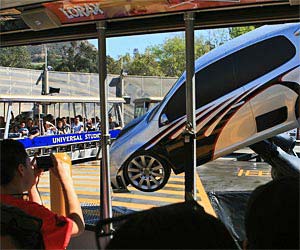 Fast and Furious: Tokyo Drift attraction on the Backlot Studio Tour at Universal Studios in Hollywood, Los Angeles, California. [Photo Credit: LAtourist.com]