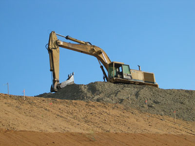 This photo of construction equipment was taken at a construction site in Playa del Rey. [Photo Credit: LAtourist.com]